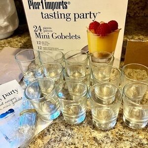 Pier 1 Tasting Party, 12 Mini Goblets NIB
